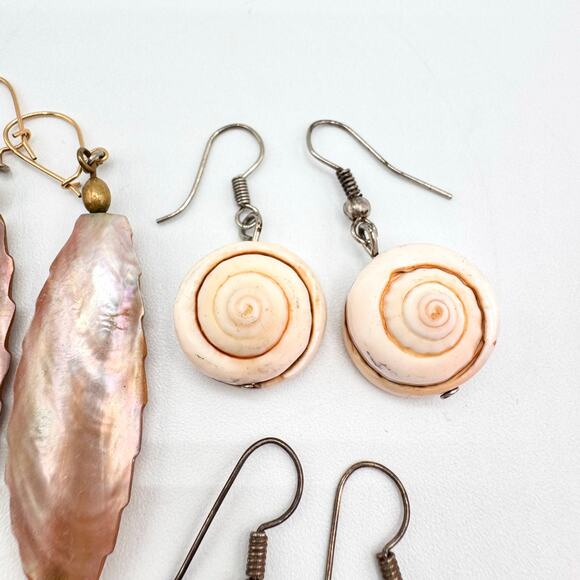 20 Pair Genuine Pearl Shell Earring Lot Pearlcore Sirencore Beach Wedding Bridal - Picture 4 of 16